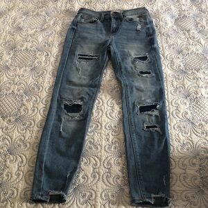 Mudd Junior’s Distressed Skinny Jeans in Blue